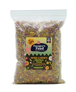 forager's feed black soldier fly larvae - chicken treat with calming flowers for chicken and livestock, 2 lbs. resealable bag