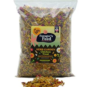 Forager's Feed Black Soldier Fly Larvae - Chicken Treat with Calming Flowers for Chicken and Livestock, 2 Lbs. Resealable Bag