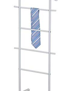 KB Designs - Suit & Tie Freestanding Valet Stand Clothing Organizer Rack, White