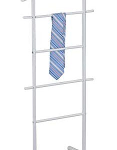 KB Designs - Suit & Tie Freestanding Valet Stand Clothing Organizer Rack, White