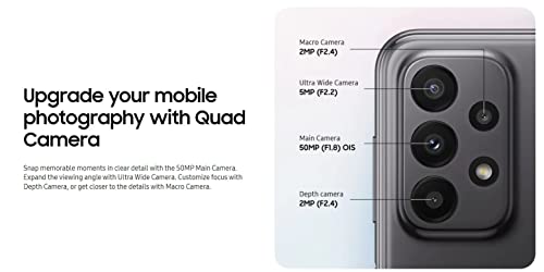 Samsung Galaxy A23 (SM-A235M/DS) Dual SIM,128 GB 4GB RAM, Factory Unlocked GSM, International Version - No Warranty - (Black)