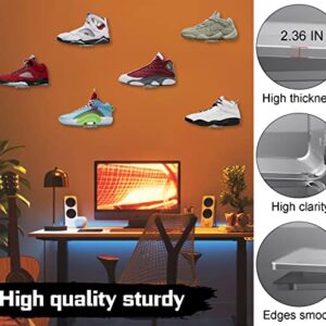 Forzacx Floating Shoe Display Set of 5, Sturdy Levitating Acrylic Shelf , Easy to Install Sneaker Shelves Storage, for Bedroom, Hallways etc - Display Your Top Shoes Maximize Wall Space