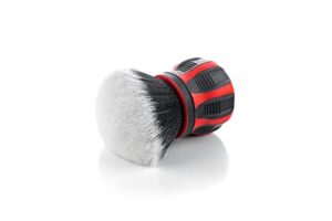 detail factory - curveball xl synthetic brush - ultra soft bristles, comes with storage rack, covers large area inside or outside vehicles, red