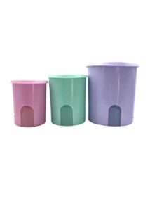 new tupperware tupperware one touch canister set of 3