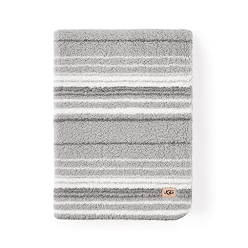 UGG - Daybreak Throw Blanket - Soft Striped Ombre Throw Blanket - 50" x 70" - Warm Accent Blanket for Couch or Bed - Cozy Home Décor - Stone