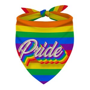 pride day dog bandana rainbow lgbt triangle dog scarf adjustable accessories for small medium dogs cats pets