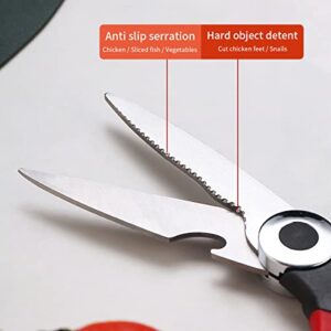 Kyraton Kitchen Scissors Heavy Duty 2 Pieces, Stainless Steel Sharp Cooking Shears with Cover, Multipurpose Cooking Scissors For Meat Chicken Bone Veg Poultry Fish. Dishwasher Safe Food Scissors