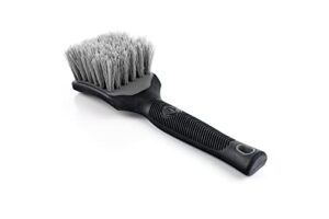 detail factory - tire scrub brush - stiff synthetic bristles, ergonomic design, clean your tires with ease, grey