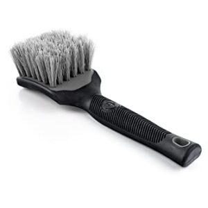 Detail Factory - Tire Scrub Brush - Stiff Synthetic Bristles, Ergonomic Design, Clean Your Tires with Ease, Grey