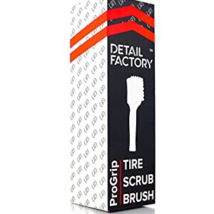 Detail Factory - Tire Scrub Brush - Stiff Synthetic Bristles, Ergonomic Design, Clean Your Tires with Ease, Grey