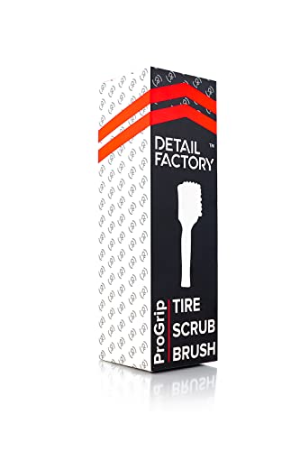 Detail Factory - Tire Scrub Brush - Stiff Synthetic Bristles, Ergonomic Design, Clean Your Tires with Ease, Grey