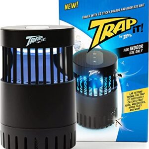 Trap It! Indoor Insect Trap & Indoor Gnat, Fruit Fly, and Mosquito Killer - Indoor Bug Catcher with UV Light, Fan, Bait, and Sticky Glue Boards