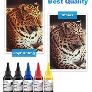 JoyPrinting Ink Refill Kit for HP Printer Cartridges HP 67 60 61 62 63 65 950 951 952 962 920 901 902 932 933 934 940 Refillable Ink Cartridges CISS System (5 x 100ml, Black, Cyan, Magenta, Yellow)