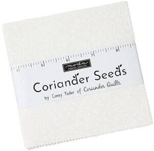 moda fabrics coriander seeds charm pack by corey yoder; 42-5 inch precut fabric quilt squares, assorted, 5 inches