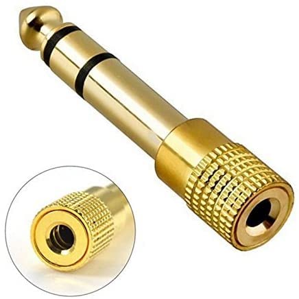 6.35mm to 3.5mm Headphone Adapter, Dafensoy 3.5mm(1/8'') Male to 6.35mm (1/4'') Female and 3.5mm Female to 6.35mm Male Stereo Adapter Gold Plated Connectors, for Headphone, Amp Adapte Etc 4-Pack