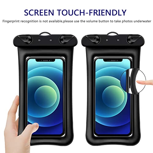 Joyexer Waterproof Phone Pouch,IPX8 Universal Waterproof Case,Cellphone Dry Bag Compatible for iPhone 13 12 11 Pro Max XS Max XR X 8 7 Samsung Galaxy S20/ and More up to 7",Black