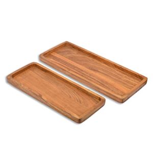 samhita acacia wood rectangular wooden platters for food holder/bbq/party buffet gift for friend, family.