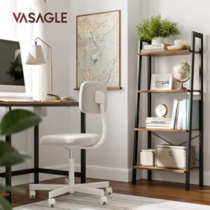 VASAGLE Corner Shelf Bundle with Ladder Shelf, 4-Tier Corner Bookshelf, Plant Shelf Stand for Living Room, Bedroom, Industrial Style, Rustic Brown and Black ULLS34X and ULLS44X