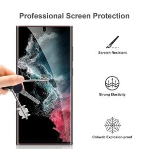 MaitreFix Samsung Galaxy S22 Ultra Screen Protector (Not Glass), 4 Packs Galaxy S22 Ultra Flexible TPU Film, Fingerprint Unlocking Support, Case Friendly