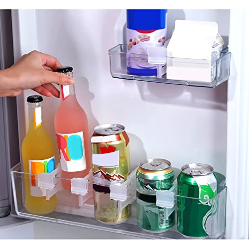 Andiker Kitchen Refrigerator Dividers 8 PCS, Adjustable Dresser Drawer Fridge Seperators Plastic Organizer Dividers for Home Kitchen Bedroom Office (transparent)