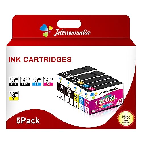 JTM 1200XL Ink Cartridge Compatible for Canon PGI-1200XL PGI-1200 XL Work with MAXIFY MB2720 MB2320 MB2700 MB2120 MB2020 MB2300 Printer 5-Pack