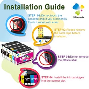 JTM 1200XL Ink Cartridge Compatible for Canon PGI-1200XL PGI-1200 XL Work with MAXIFY MB2720 MB2320 MB2700 MB2120 MB2020 MB2300 Printer 5-Pack