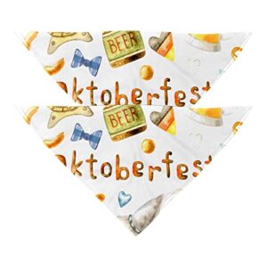 leveis 2 pack dog bandana oktoberfest pattern girl boy pet bibs dog scarf kerchief washable bandanas accessories for small medium large dogs puppy cat pet, 40.6x40.6x58/16x16x22.8in (cwwb-001)