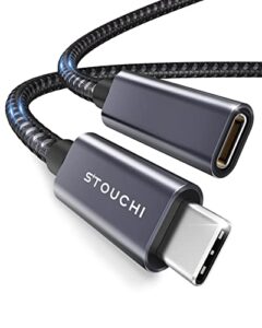 stouchi usb c extension cable 10ft/3m, usb c extension cable type c 3.1 male to female fast charging & audio data transfer for galaxy s23, ipad mini/pro, macbook air m2/ m1 mac mini/pro, mag- safe