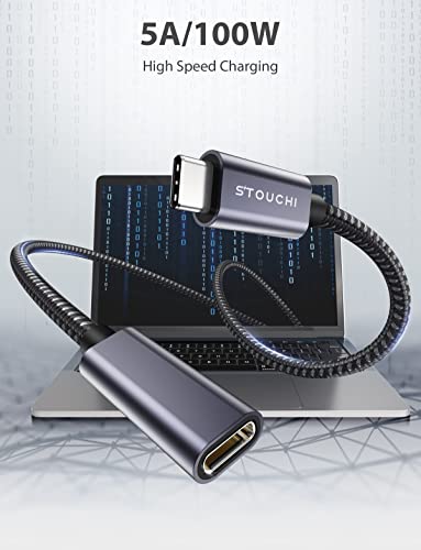 Stouchi USB C Extension Cable 10FT/3M, USB C Extension Cable Type C 3.1 Male to Female Fast Charging & Audio Data Transfer for Galaxy S23, iPad Mini/pro, MacBook Air M2/ M1 Mac Mini/pro, Mag- Safe