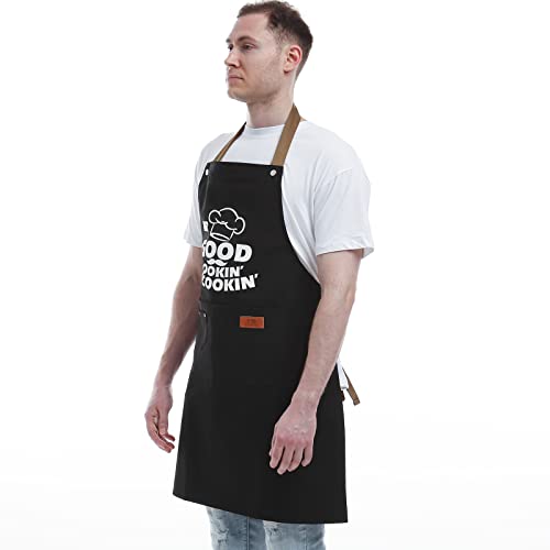 Gifts for Dad from Daughter Son Father's Day Gifts - Birthday Thanksgiving Gifts for Dad, Manly Gifts for Friends - Funny Birthday Gifts, Naughty Gifts for Him, REHAVE Funny Cooking Apron with Pockets