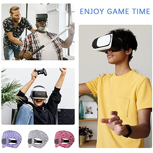 VakiReyy 3Pcs VR Mask Sweat Band for Oculus Quest 2 Accessories, Breathable VR Sweat Guard Face Cover VR Eye Mask Cover for VR Workouts Use Wearable Tech Virtual Reality Gear Headset