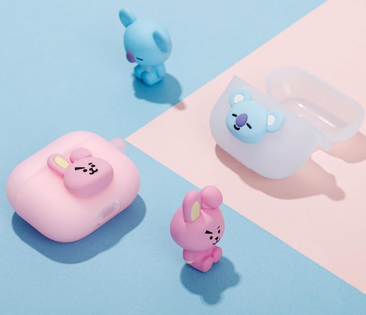 Jungkook-Cooky Official Merchandise Set [Gen 3]-One Cooky Character Jelly Case Cover Compatible with Airpod 3 +One Cooky Sticker+Photocards Included_Butter Permission to Dance Jungkook Seven