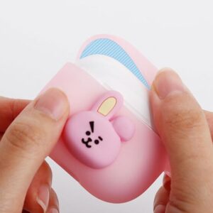 Jungkook-Cooky Official Merchandise Set [Gen 3]-One Cooky Character Jelly Case Cover Compatible with Airpod 3 +One Cooky Sticker+Photocards Included_Butter Permission to Dance Jungkook Seven