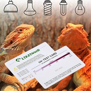 likzinwa uvb sensor card, 2-pack test card of reptile lamp uv sensor reptile uvb fluorescent lamp