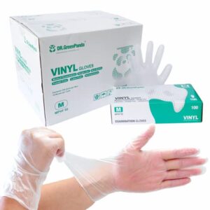 dr.greenpanda medium 1000pcs clear vinyl medical exam gloves for healthcare food prep handling cooking cleaning multipurpose great value light work latex fre powder free