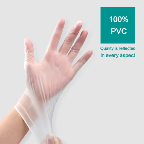 Dr.GreenPanda Medium 1000pcs Clear Vinyl Medical Exam Gloves for Healthcare Food Prep Handling Cooking Cleaning Multipurpose Great Value Light Work Latex Fre Powder Free