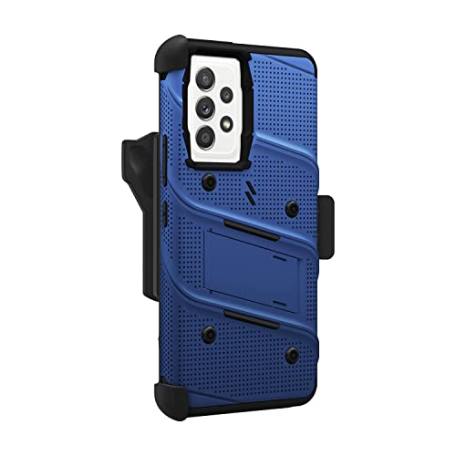 ZIZO Bolt Bundle for Galaxy A53 5G Case with Screen Protector Kickstand Holster Lanyard - Blue