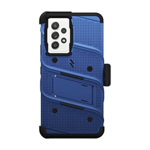 ZIZO Bolt Bundle for Galaxy A53 5G Case with Screen Protector Kickstand Holster Lanyard - Blue