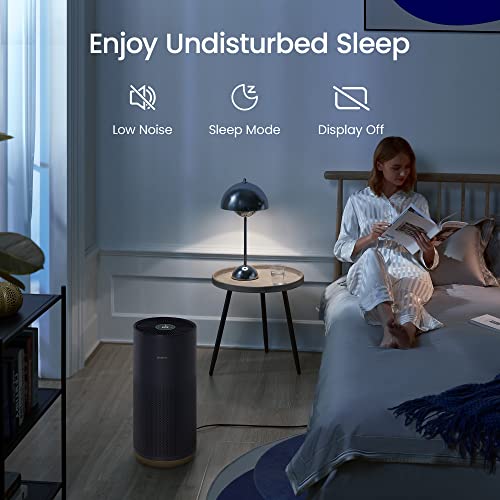 Smartmi Air Purifier 2 for Home Large Rooms, Allergy Air Purifier, H13 True HEPA Filter for Pollen, Dust, Smoke and Mold, UV Light Disinfection with Smart Control, Quiet