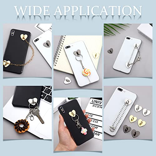 12 Pcs Cell Phone Charm Hook Finger Rings Adhesive Phone Finger Grip Loop Stand Metal Phone Charm Rings Sticky Heart Ring Phone Holder Heart Phone Ring for Cell Phone Tablet DIY Accessories, 3 Colors