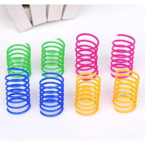 40 Pack Cat Spring Toy, Interactive Cat Toy for Indoor Cats Durable Plastic Coils Colorful Springs Cat Toys Active Healthy Fitness Play Coil Spiral Springs Kitten Toys for Swatting, Biting, Hunting