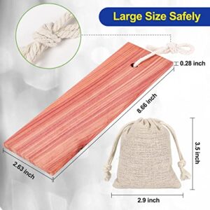 Cedar Blocks for Clothes Storage - 16PCS Premium Cedar Chips, Hangers, Cedar Sachets Bags with 100% Natural Cedar Wood Planks - Used for Closet Freshener, Boxes, Bins and Drawers.