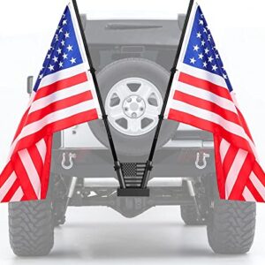 JUYEER Truck Flag Pole Mount Hitch Flag Pole Holder Heavy Duty Flag Pole Mount for Any Vehicle with Standard 2" Hitch Receiver, Hitch Flag Pole Mount for Pickup, Trucks, Trailer, SUV,Car etc