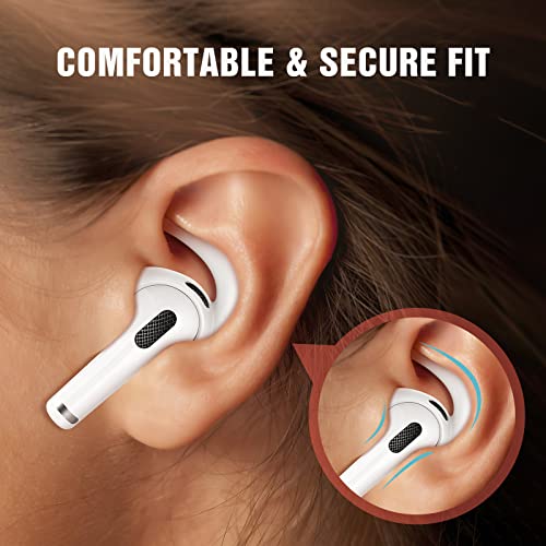 Ear Hooks Covers Compatible with Apple AirPods 3, Added Storage Pouch, Anti-Slip Silicone in-Ear Earhooks Covers, Ear Wings Accessories for Apple AirPods 3rd Generation (3 Pairs, Mixed Colors)