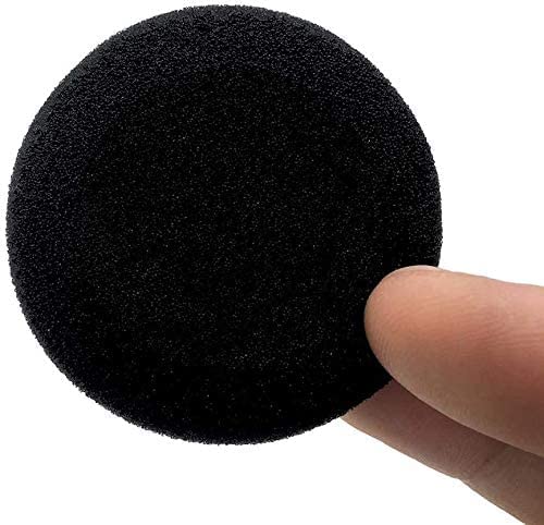 12 Pairs 45mm / 1.8inch Headset Ear Cap Replacement for Most Standard Size Ear Cushions Ear pad Cover Sponge Replacement Ear pad Headphones Black