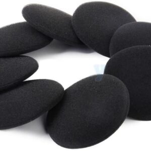 12 Pairs 45mm / 1.8inch Headset Ear Cap Replacement for Most Standard Size Ear Cushions Ear pad Cover Sponge Replacement Ear pad Headphones Black