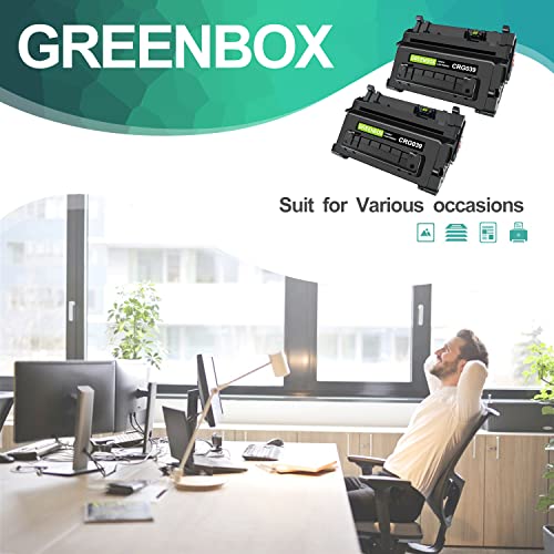 GREENBOX Compatible CRG039 High-Yield Toner Cartridge Replacement for Canon CRG039 CRG-039 0287C001 for imageCLASS LBP351 LBP352 Printer ( 11,300 Pages, 2 Black)