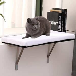 vipace cat window perch, cat bed shelf for window sill, cat window hammock seat for indoor cats, cat perch window (white)