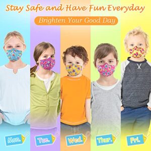 Kids KN95 Masks for Children, 50 Pack 5 Ply KN95 Mask for Kids with Adjustable Earloop, Multicolor Print Children's Mask Breathable Face Masks for Girls Boys