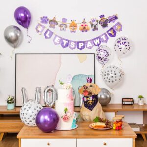 Dog Birthday Party Supplies, Dog Birthday Hat/Bandana/Bowtie/Balloon/Flag/Banner for Small Medium Large Dogs Pets, Doggie Birthday Party Supplies Decorations